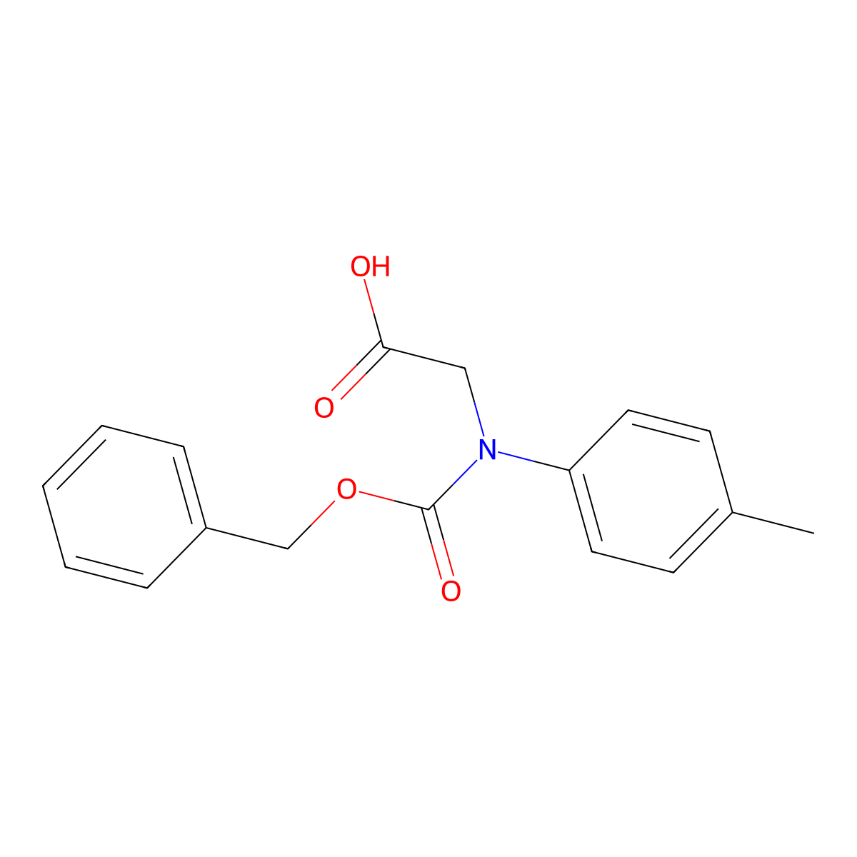 2-{[(Benzyloxy)carbonyl](4-methylphenyl)amino}acetic acid molecular structure, CAS 1340221-81-9