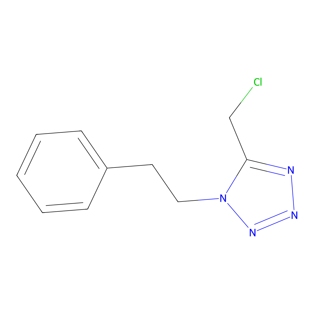 5-Chloromethyl-1-phenethyl-1H-tetrazole molecular structure, CAS 1340222-64-1