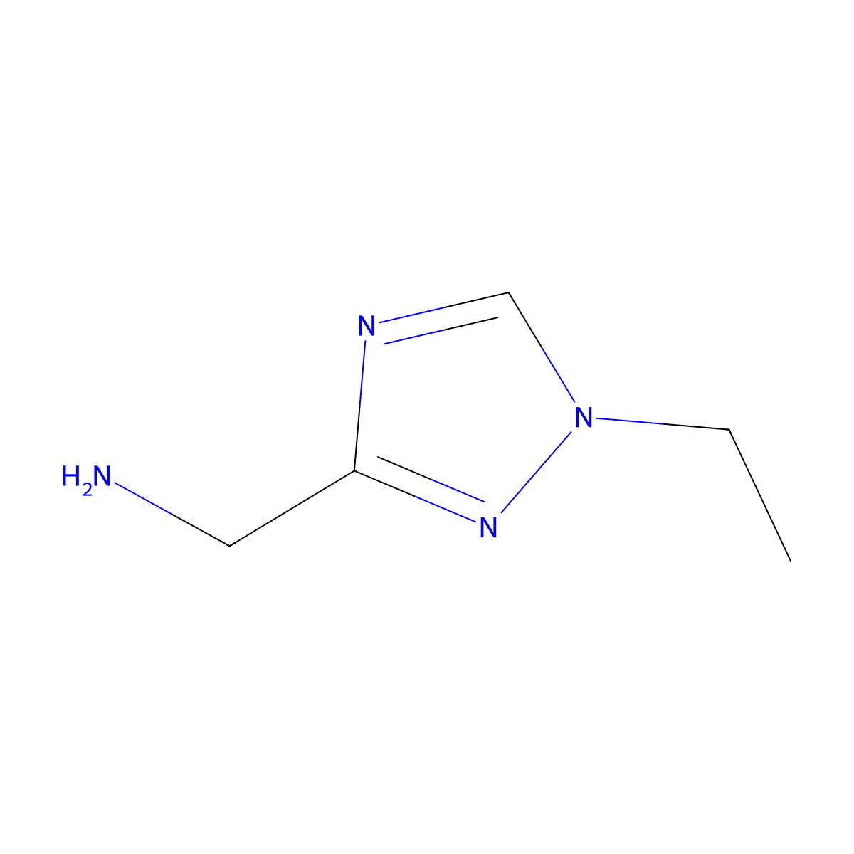 1-(1-ethyl-1H-1,2,4-triazol-3-yl)methanamine molecular structure, CAS 1340226-36-9