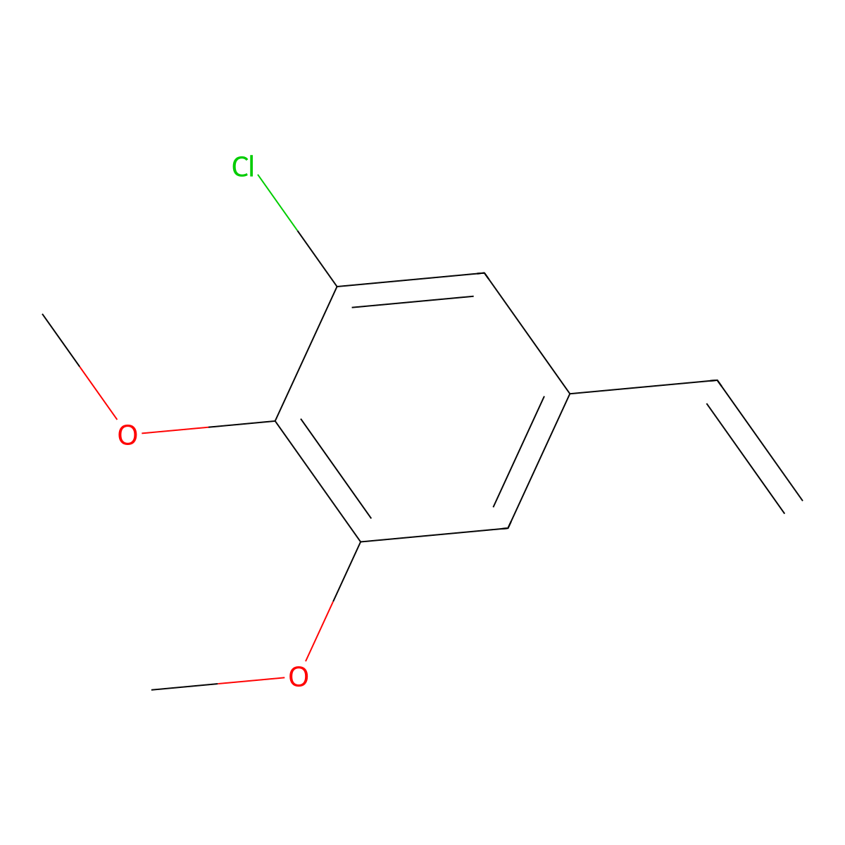 1-Chloro-2,3-dimethoxy-5-vinylbenzene molecular structure, CAS 1340227-01-1