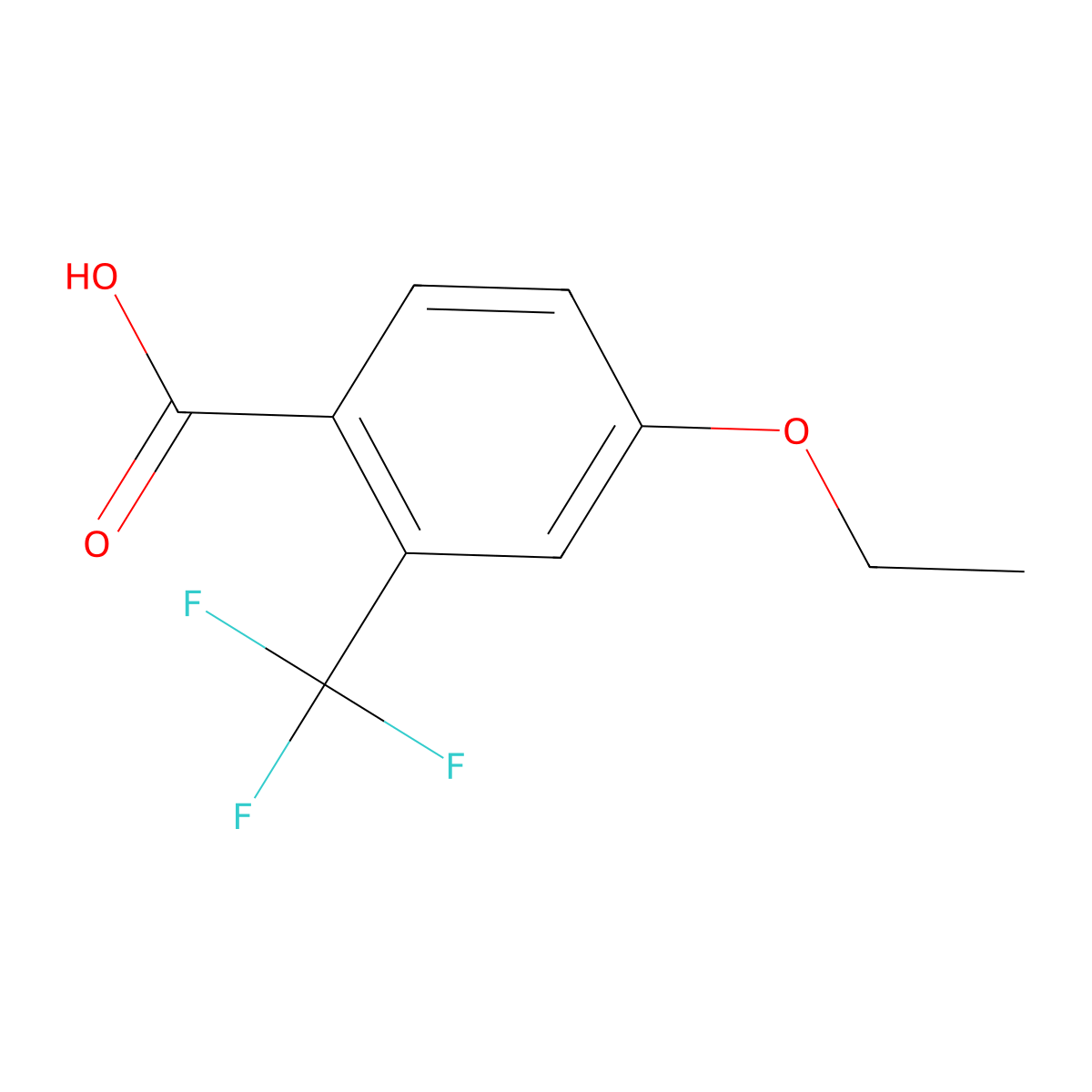4-Ethoxy-2-(trifluoromethyl)benzoic acid molecular structure, CAS 1340229-02-8