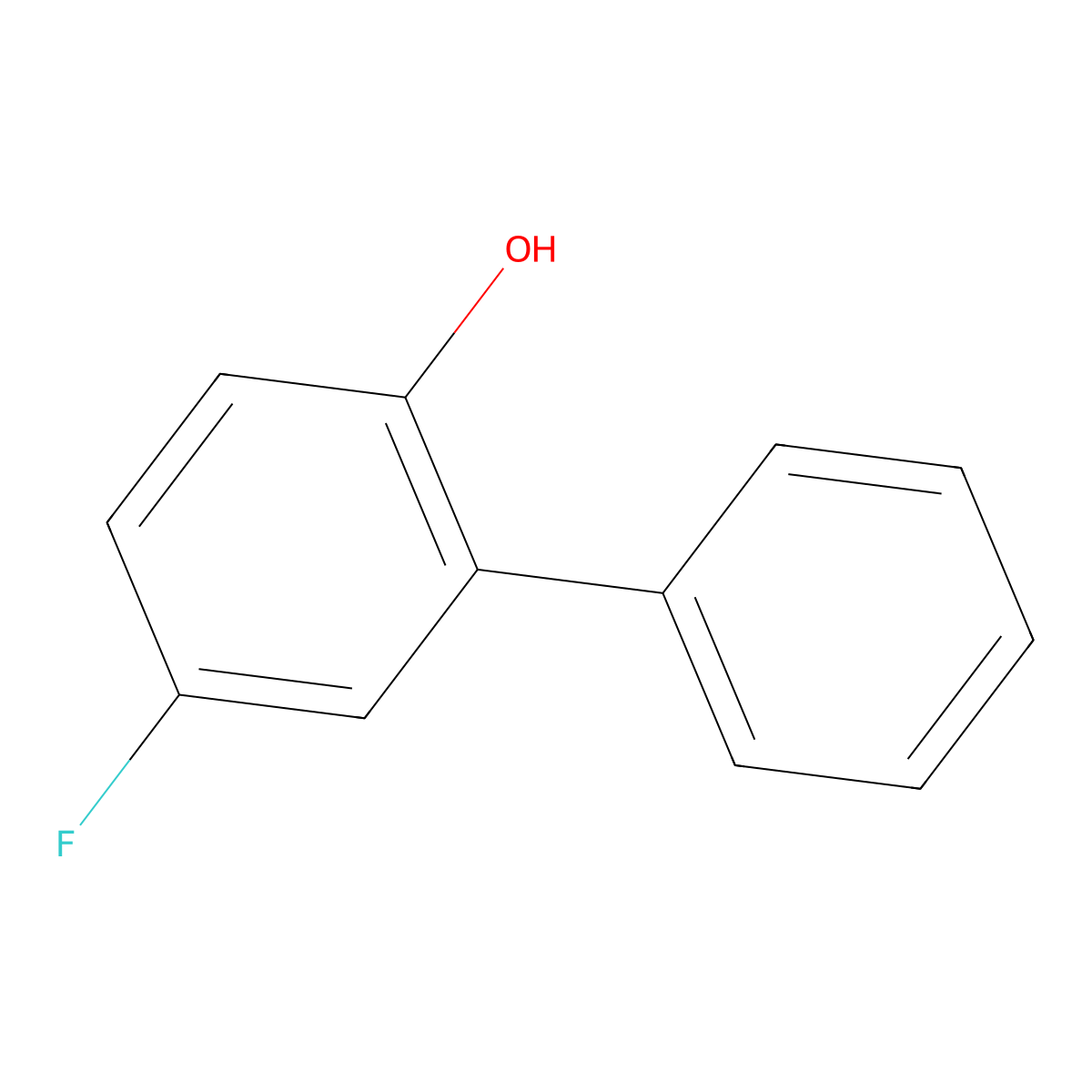 2-Phenyl-4-fluorophenol molecular structure, CAS 134023-60-2