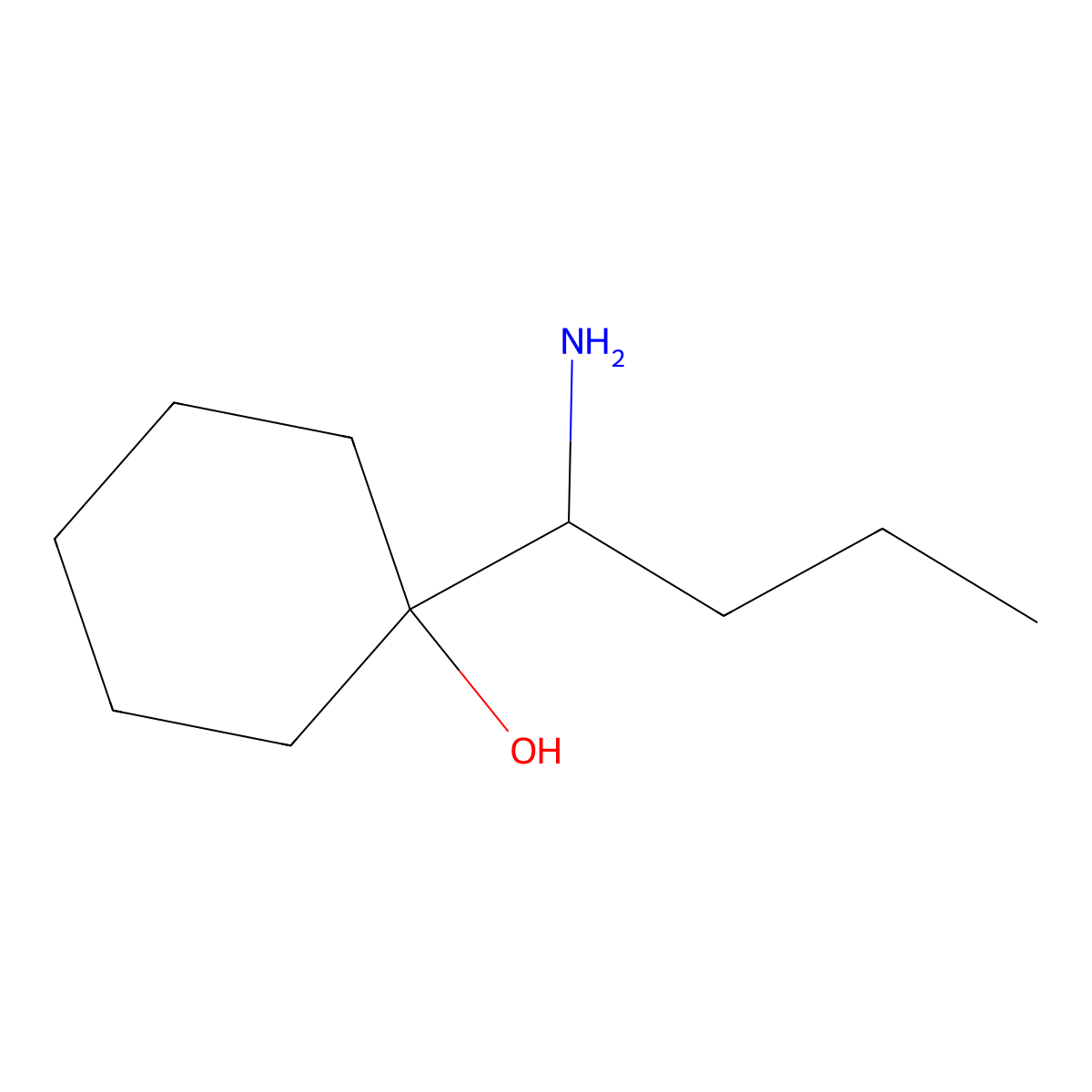 1-(1-Aminobutyl)cyclohexan-1-OL molecular structure, CAS 134023-75-9