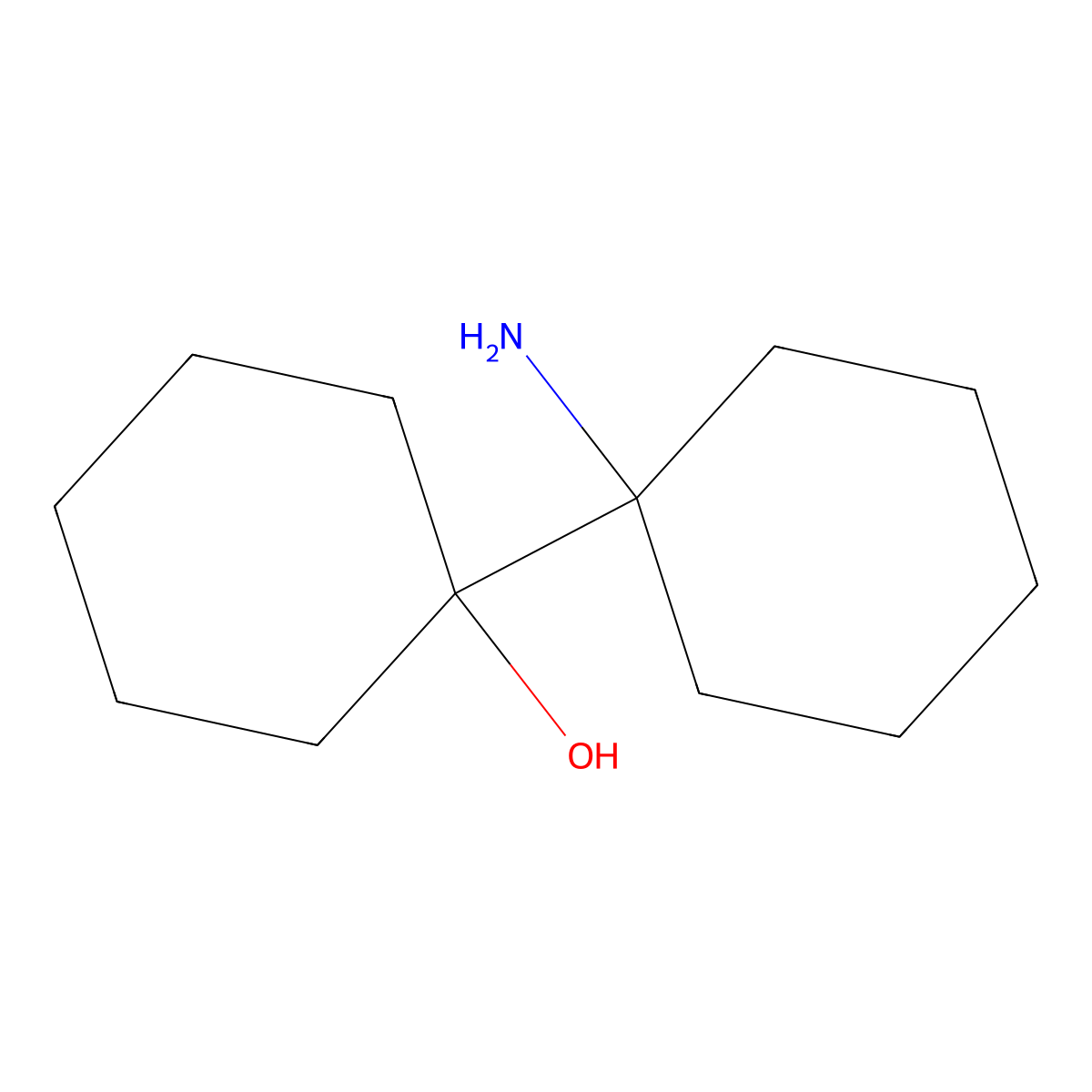 1-(1-Aminocyclohexyl)cyclohexan-1-OL molecular structure, CAS 134023-77-1