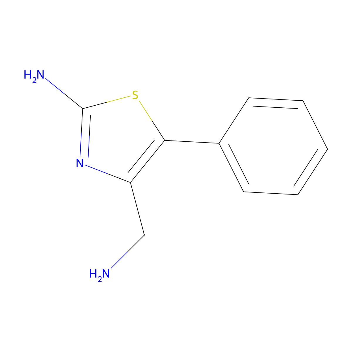 4-(Aminomethyl)-5-phenyl-1,3-thiazol-2-amine molecular structure, CAS 1340233-62-6