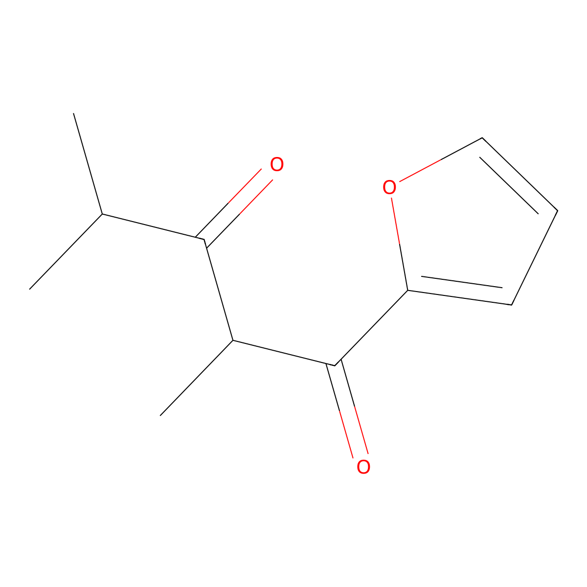 1-(Furan-2-yl)-2,4-dimethylpentane-1,3-dione molecular structure, CAS 1340234-51-6