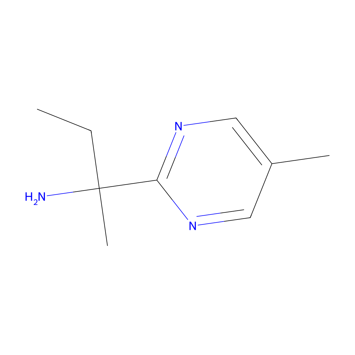 2-(5-Methylpyrimidin-2-yl)butan-2-amine molecular structure, CAS 1340234-57-2