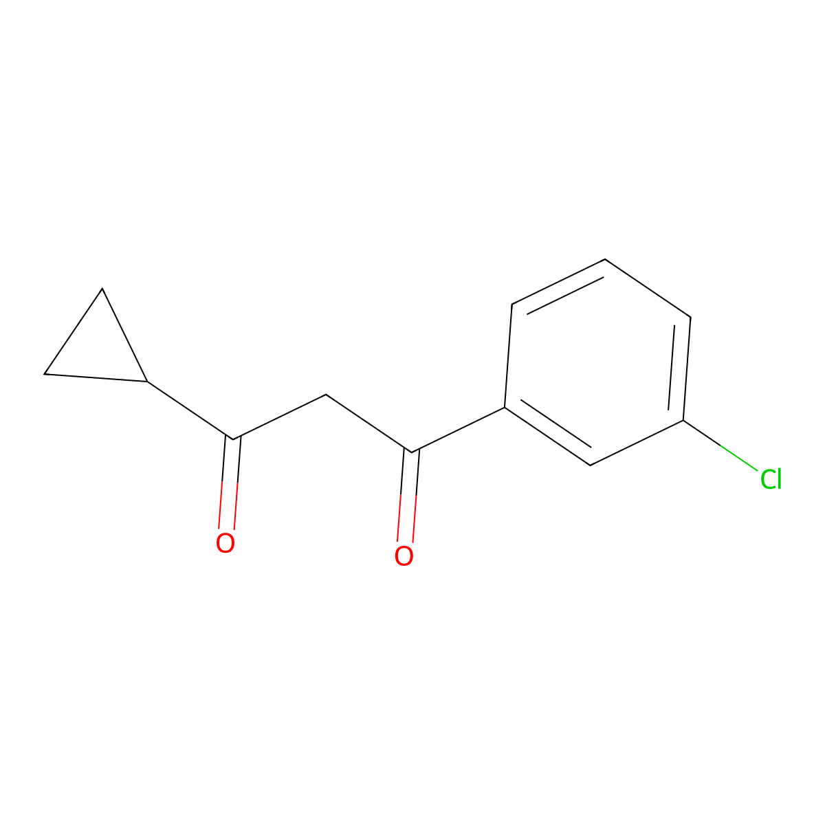 1-(3-Chlorophenyl)-3-cyclopropylpropane-1,3-dione molecular structure, CAS 1340237-03-7