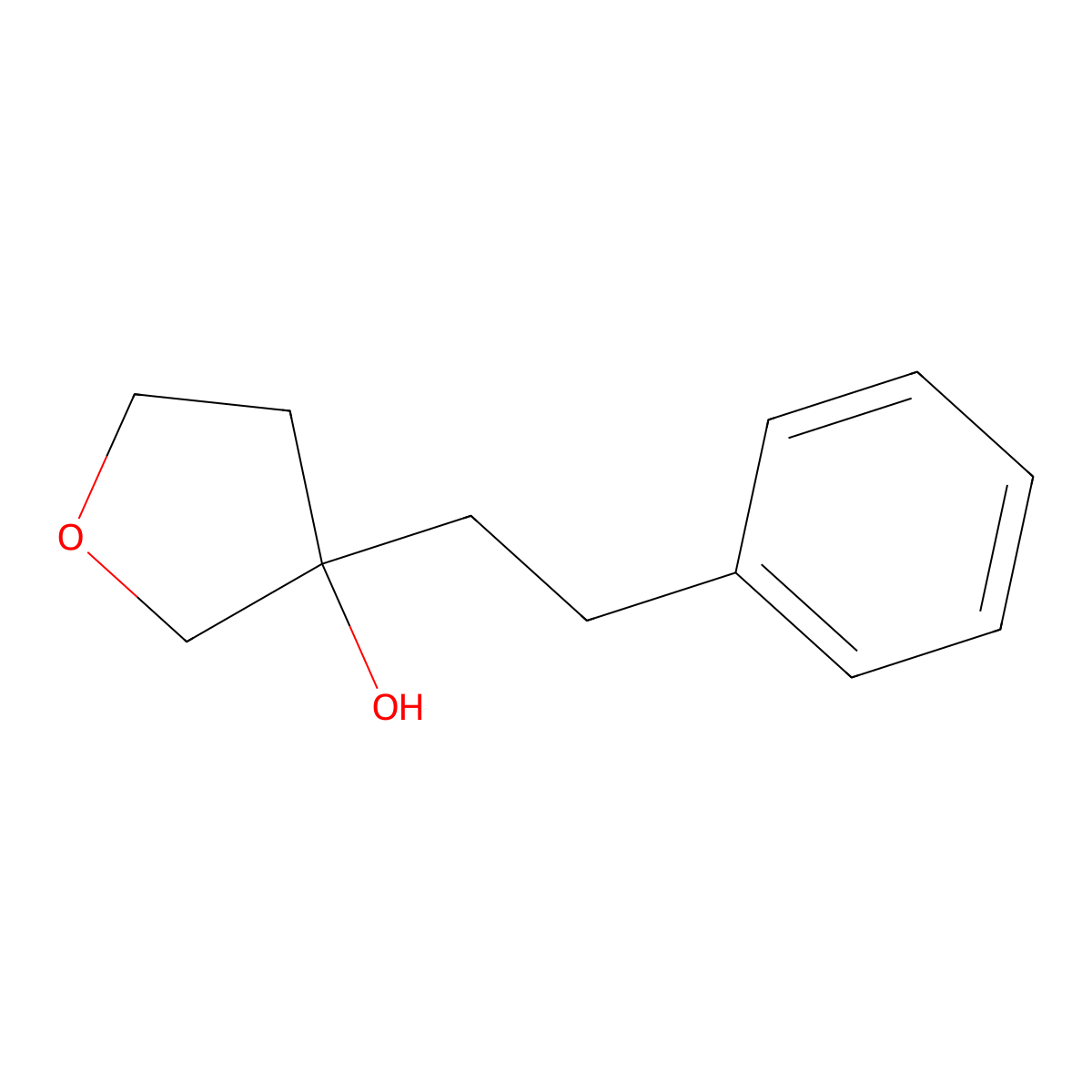 3-(2-Phenylethyl)oxolan-3-ol molecular structure, CAS 1340238-96-1
