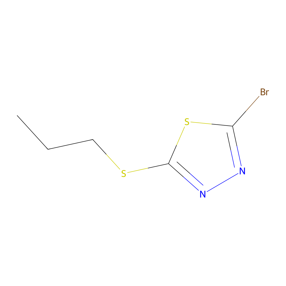 2-Bromo-5-(propylsulfanyl)-1,3,4-thiadiazole molecular structure, CAS 1340239-62-4