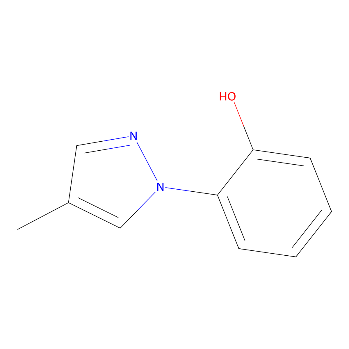 2-(4-methyl-1H-pyrazol-1-yl)phenol molecular structure, CAS 1340241-07-7