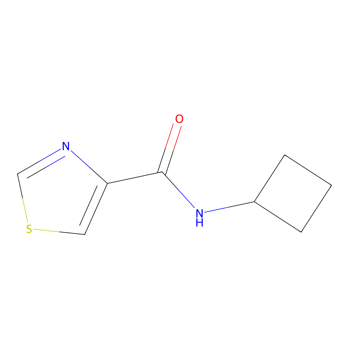 N-cyclobutyl-1,3-thiazole-4-carboxamide molecular structure, CAS 1340241-67-9