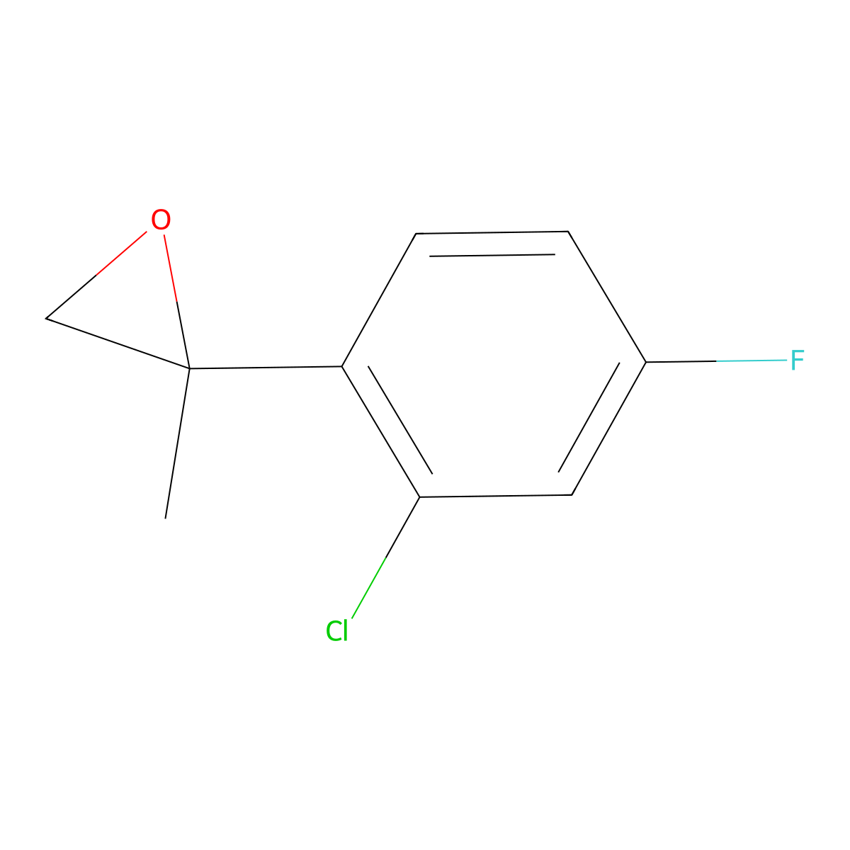 2-(2-Chloro-4-fluorophenyl)-2-methyloxirane molecular structure, CAS 1340243-83-5