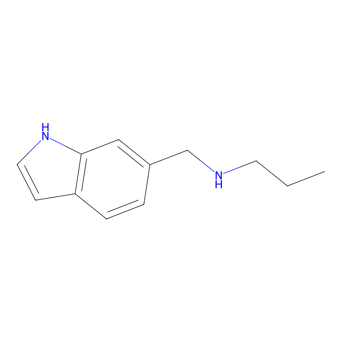 [(1H-indol-6-yl)methyl](propyl)amine molecular structure, CAS 1340246-94-7