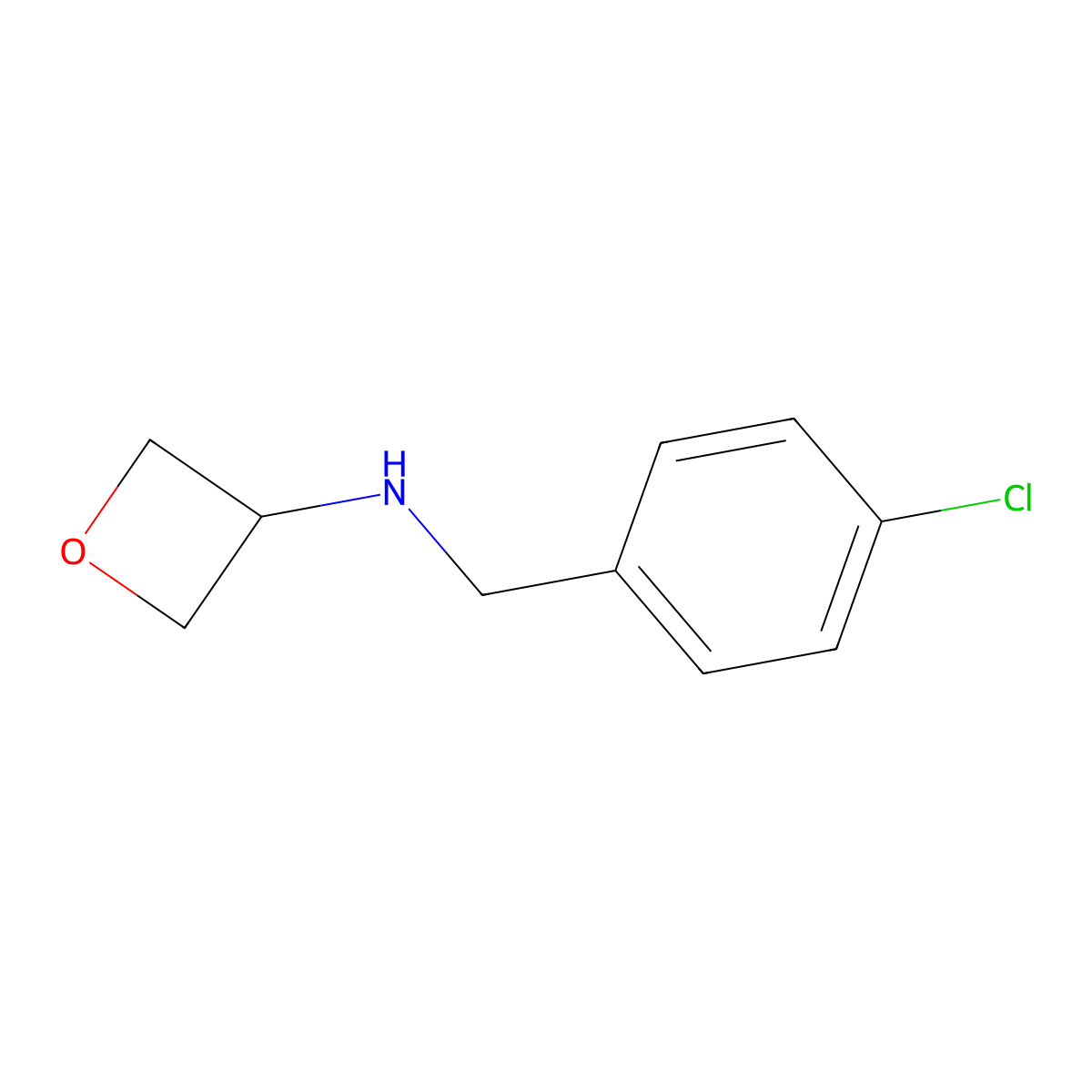 N-(4-Chlorobenzyl)oxetan-3-amine molecular structure, CAS 1340248-48-7