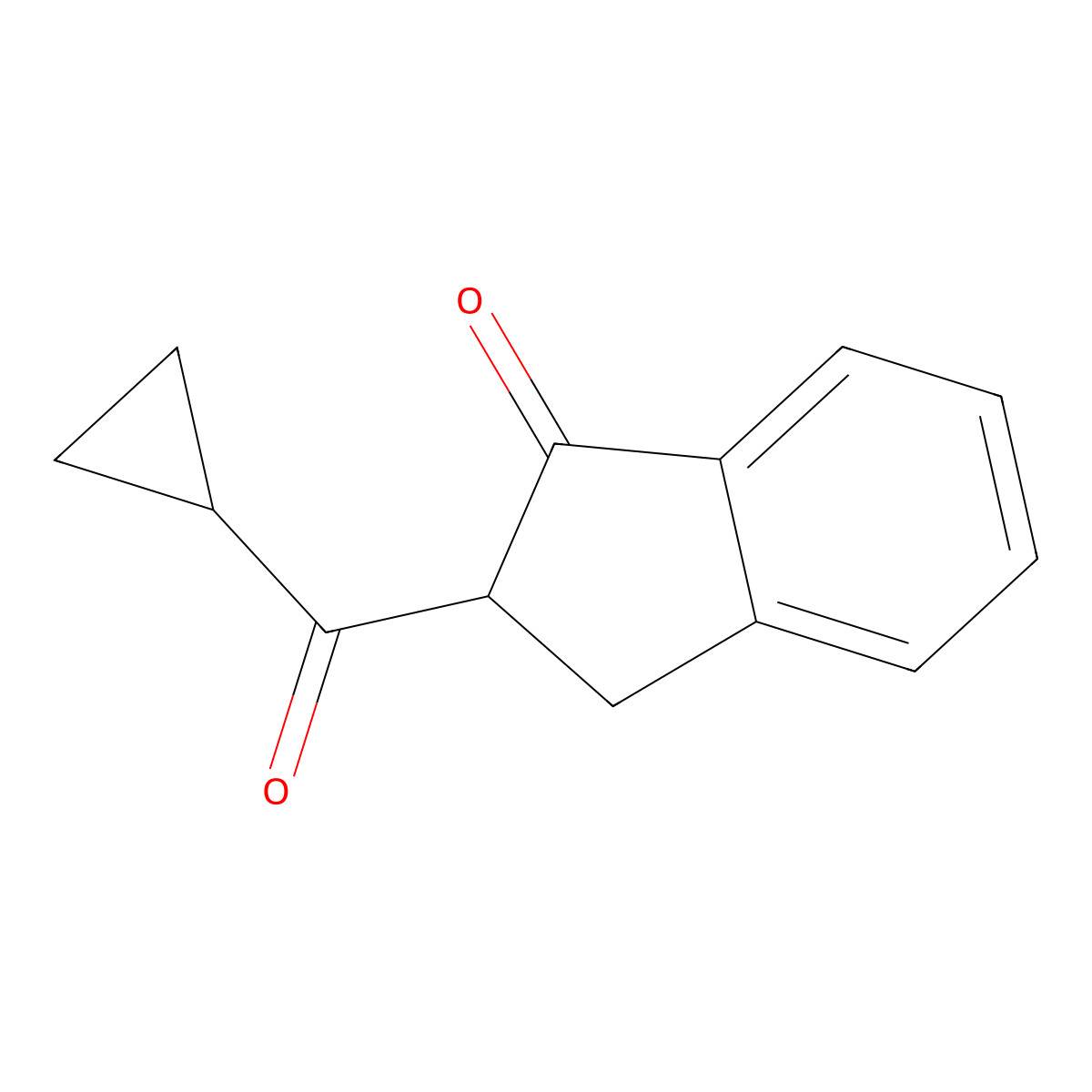 2-Cyclopropanecarbonyl-2,3-dihydro-1H-inden-1-one molecular structure, CAS 1340248-49-8