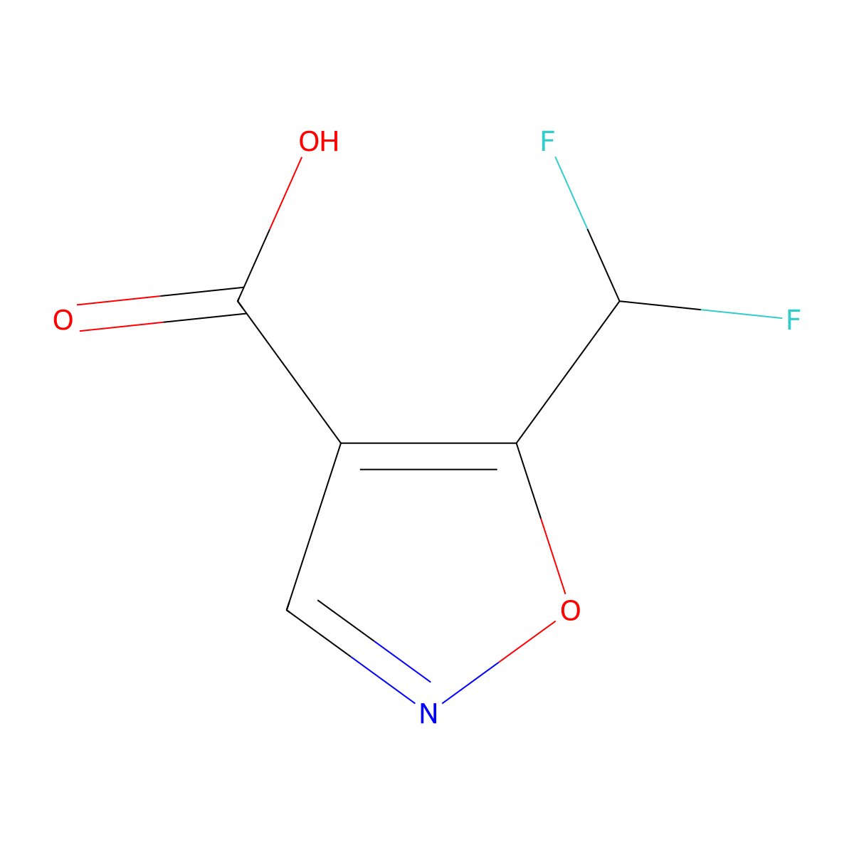 5-(Difluoromethyl)isoxazole-4-carboxylic acid molecular structure, CAS 1340252-15-4