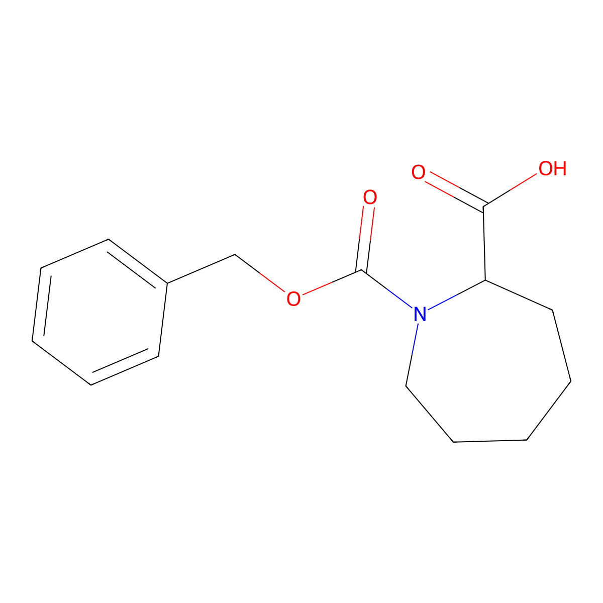 1-((Benzyloxy)carbonyl)azepane-2-carboxylic acid molecular structure, CAS 1340252-54-1
