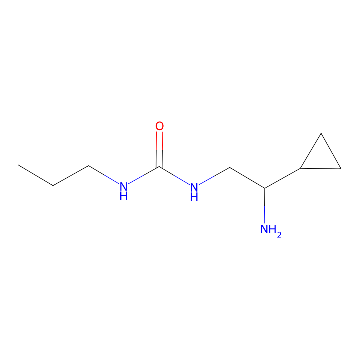 1-(2-Amino-2-cyclopropylethyl)-3-propylurea molecular structure, CAS 1340253-16-8
