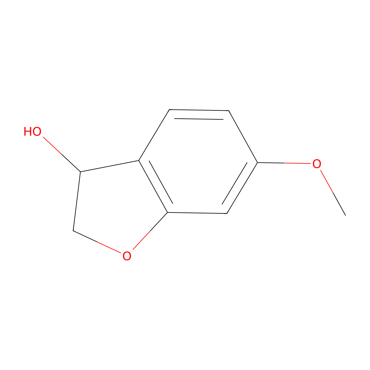 6-Methoxy-2,3-dihydrobenzofuran-3-ol molecular structure, CAS 1340253-23-7