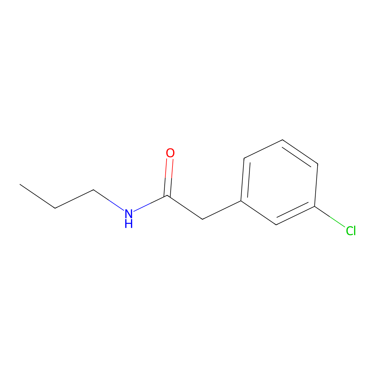 2-(3-chlorophenyl)-N-propylacetamide molecular structure, CAS 1340261-65-5