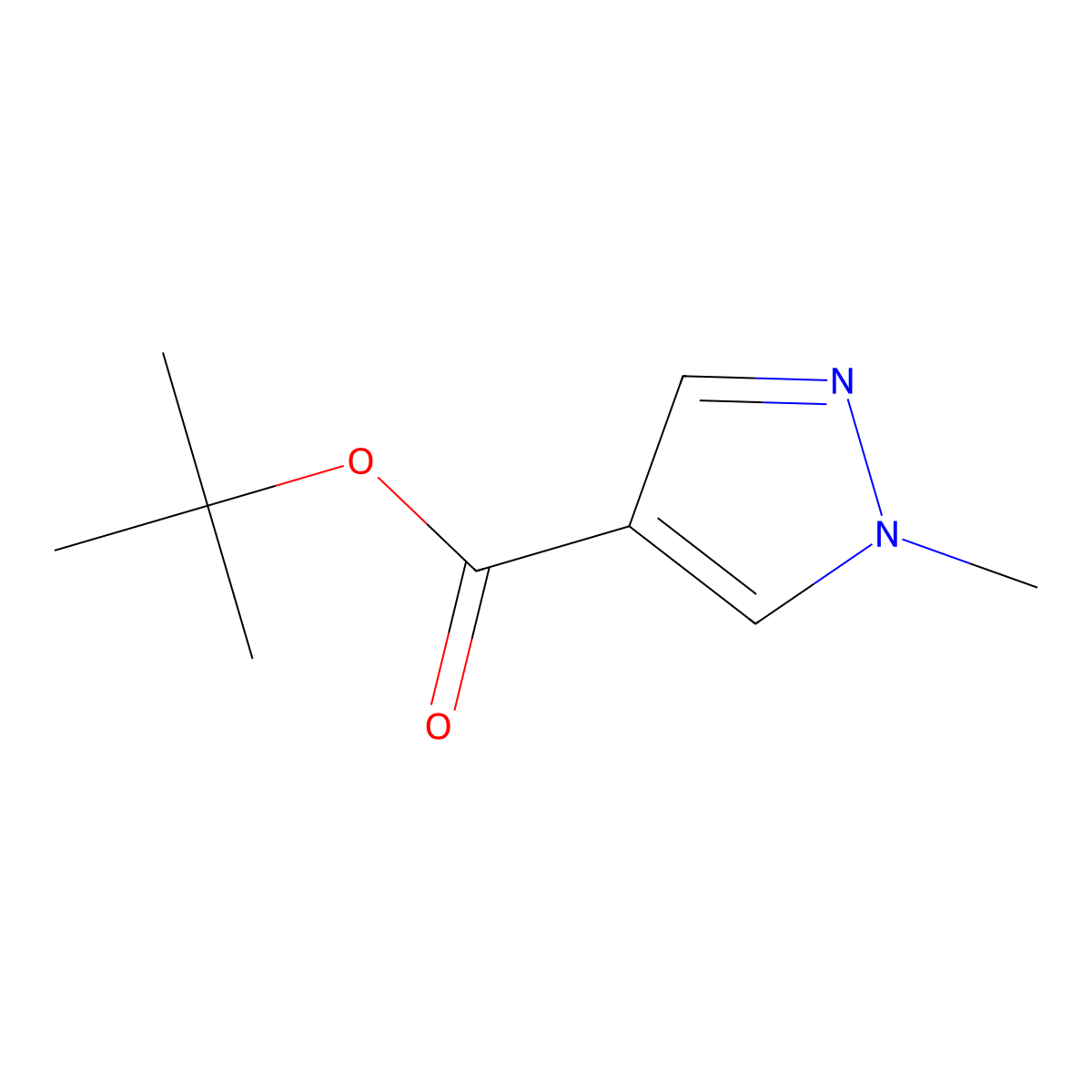 tert-Butyl 1-methyl-1H-pyrazole-4-carboxylate molecular structure, CAS 1340264-05-2