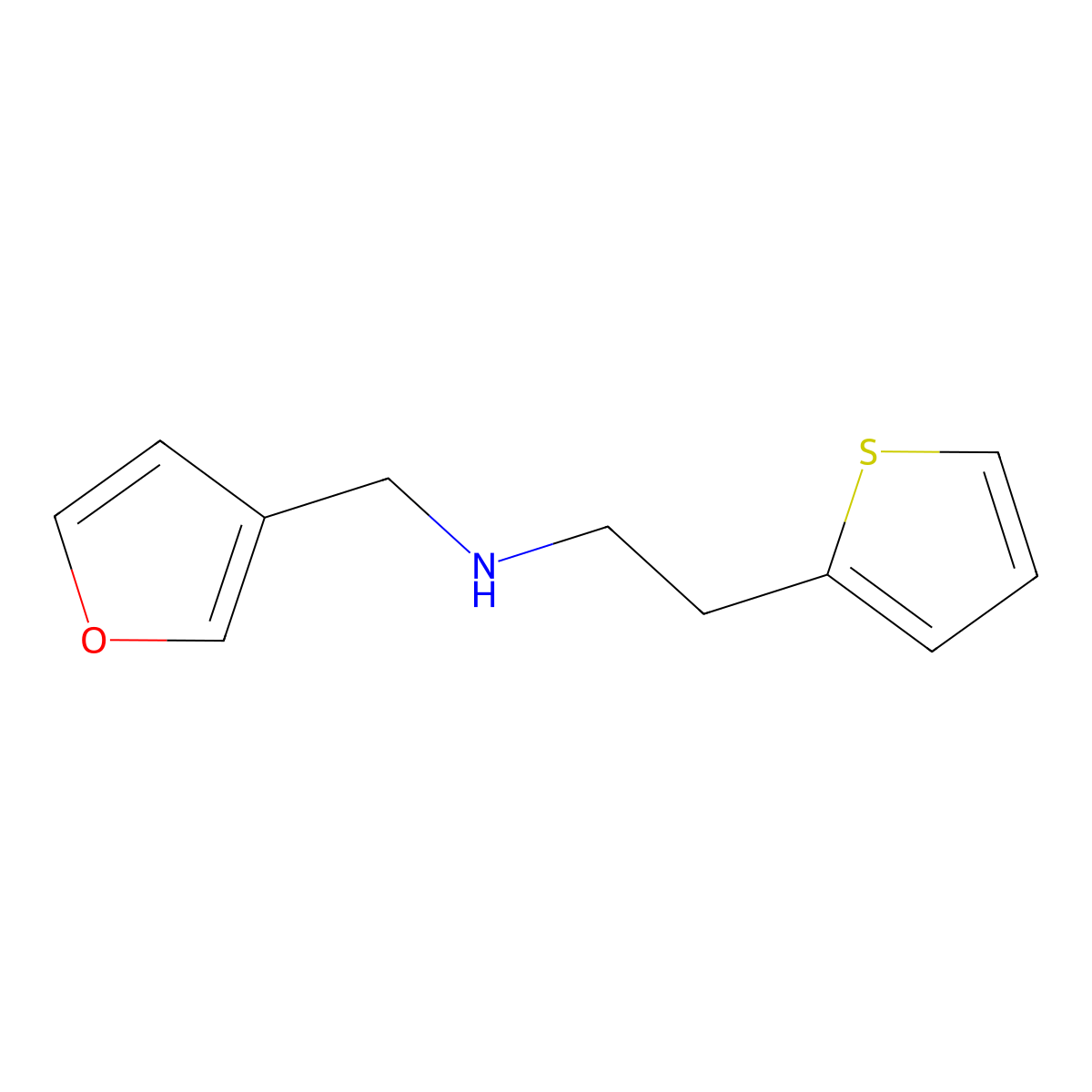 N-(furan-3-ylmethyl)-2-(thiophen-2-yl)ethanamine molecular structure, CAS 1340264-59-6