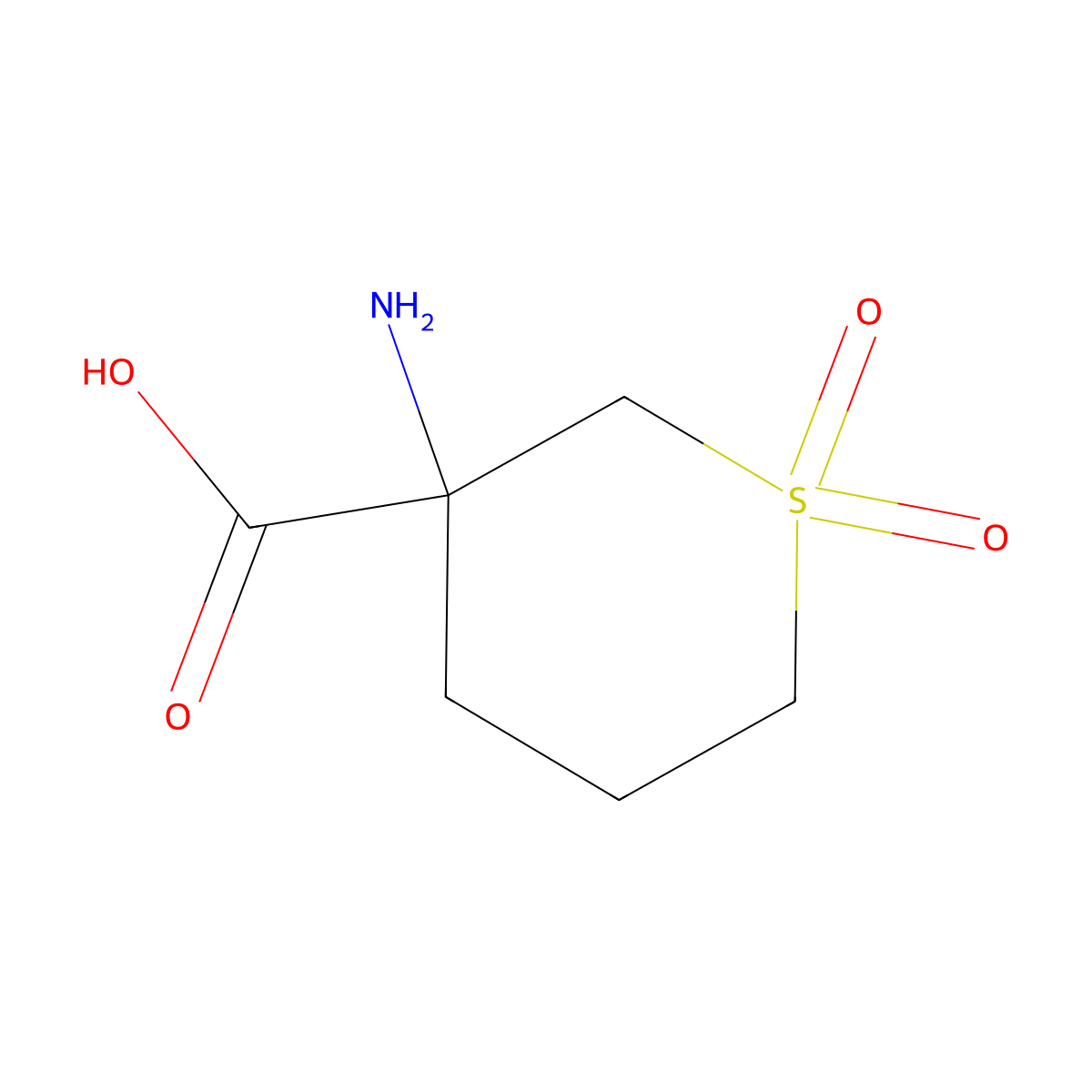 3-Aminotetrahydro-2h-thiopyran-3-carboxylic acid 1,1-dioxide molecular structure, CAS 1340264-64-3