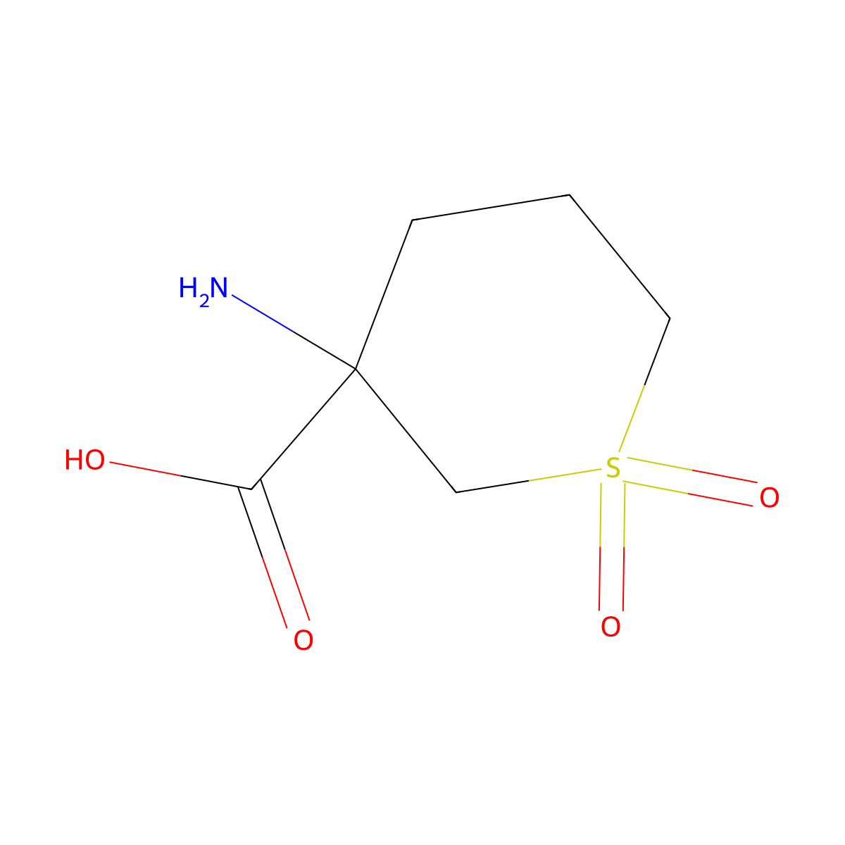 3-Aminotetrahydro-2h-thiopyran-3-carboxylic acid 1,1-dioxide molecular structure, CAS 1340264-64-3