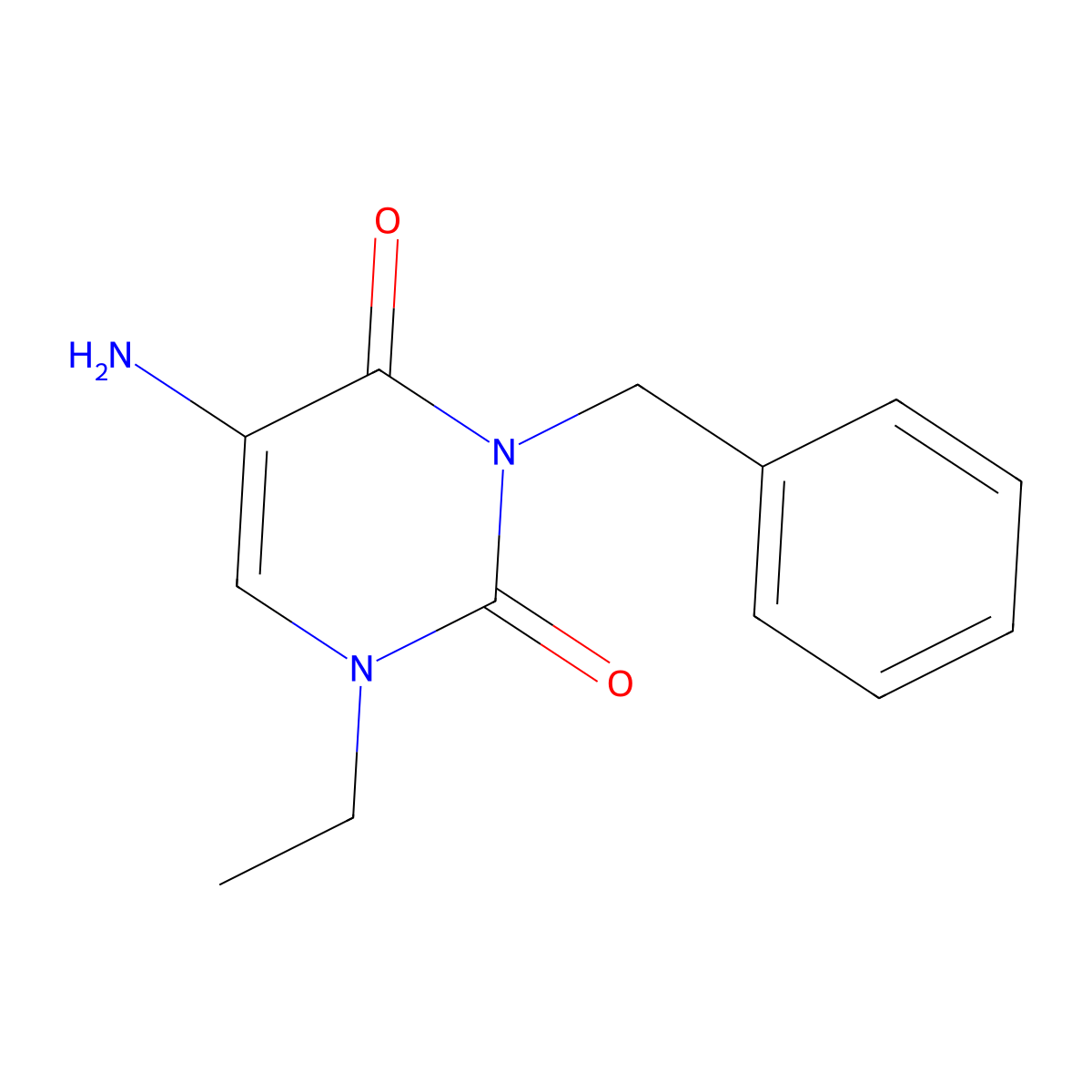 5-Amino-3-benzyl-1-ethyl-1,2,3,4-tetrahydropyrimidine-2,4-dione molecular structure, CAS 1340269-19-3