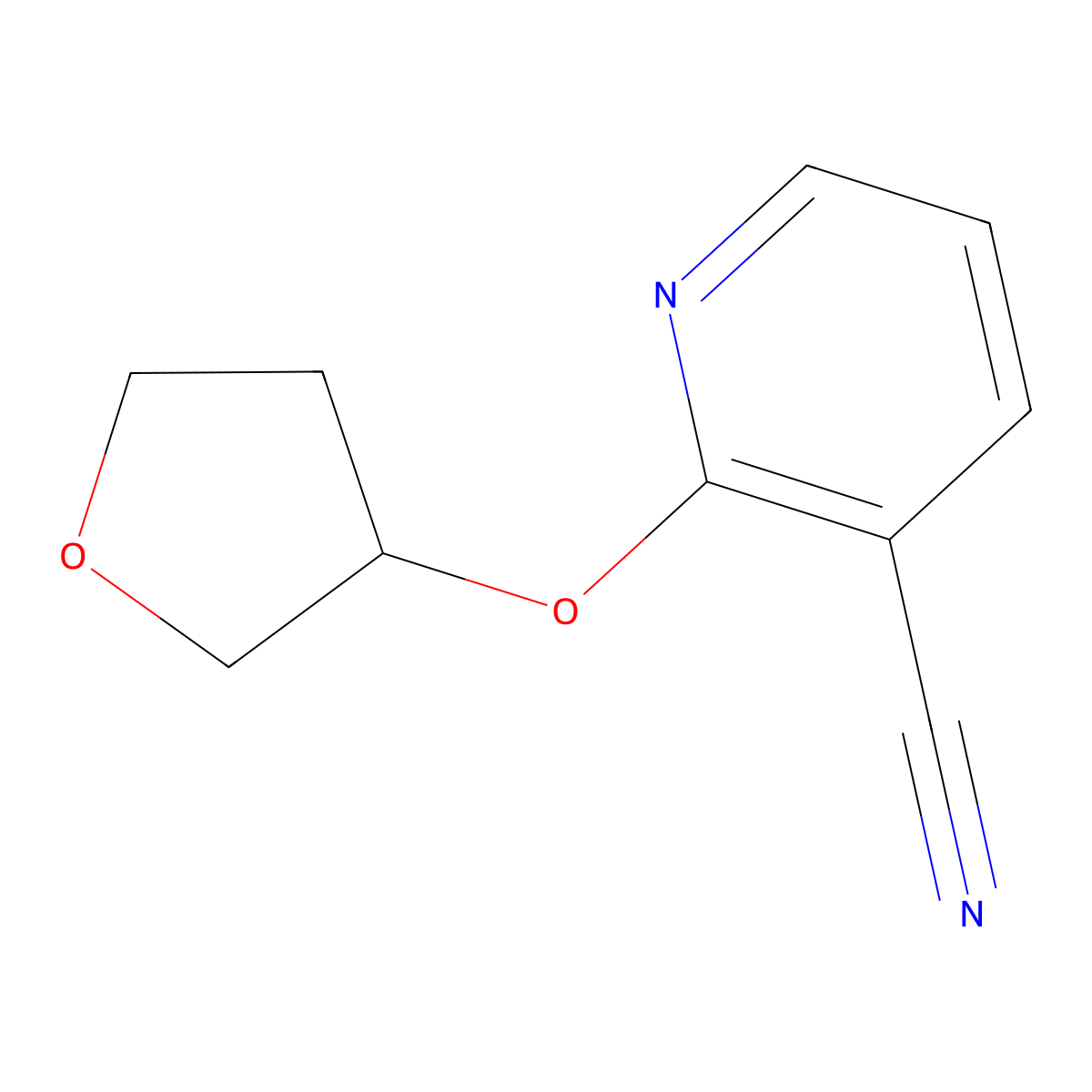2-(Oxolan-3-yloxy)pyridine-3-carbonitrile molecular structure, CAS 1340269-65-9