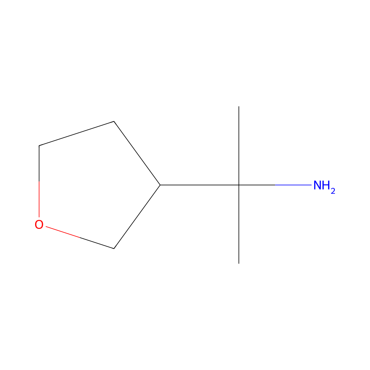 2-(Oxolan-3-yl)propan-2-amine molecular structure, CAS 1340269-77-3