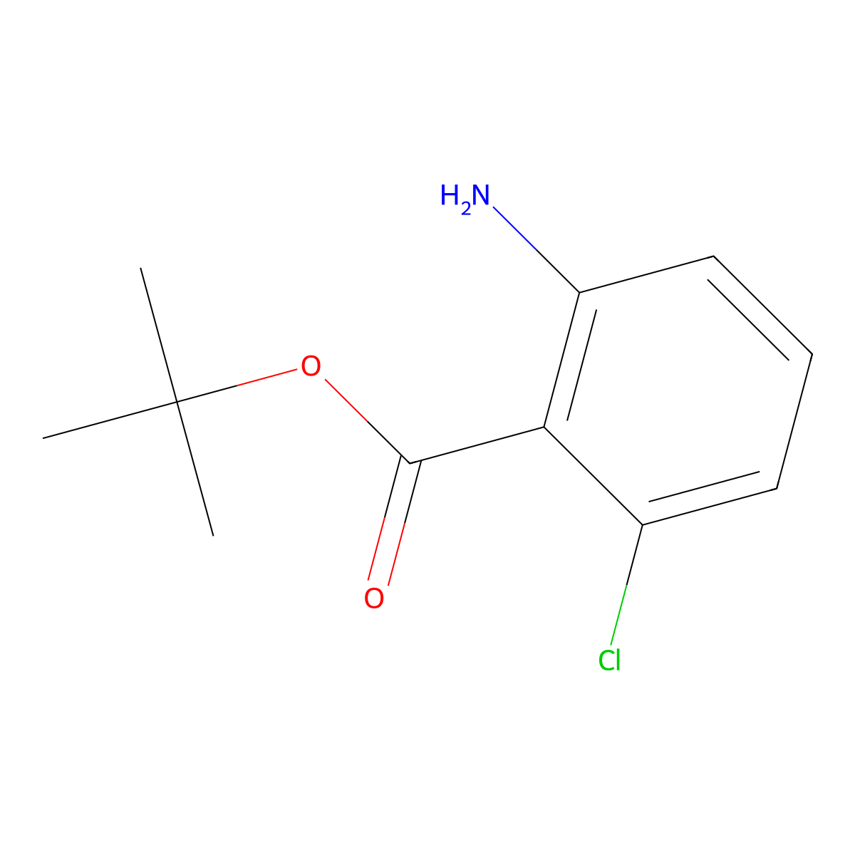 Tert-butyl 2-amino-6-chlorobenzoate molecular structure, CAS 1340273-69-9