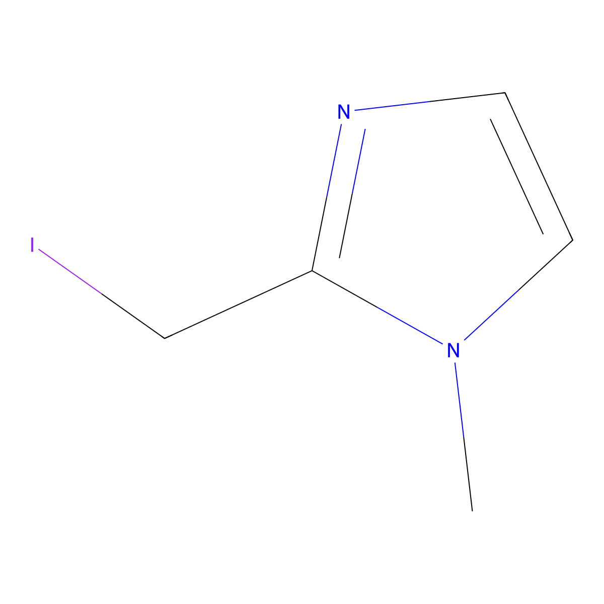 2-(iodomethyl)-1-methyl-1H-imidazole molecular structure, CAS 1340274-90-9