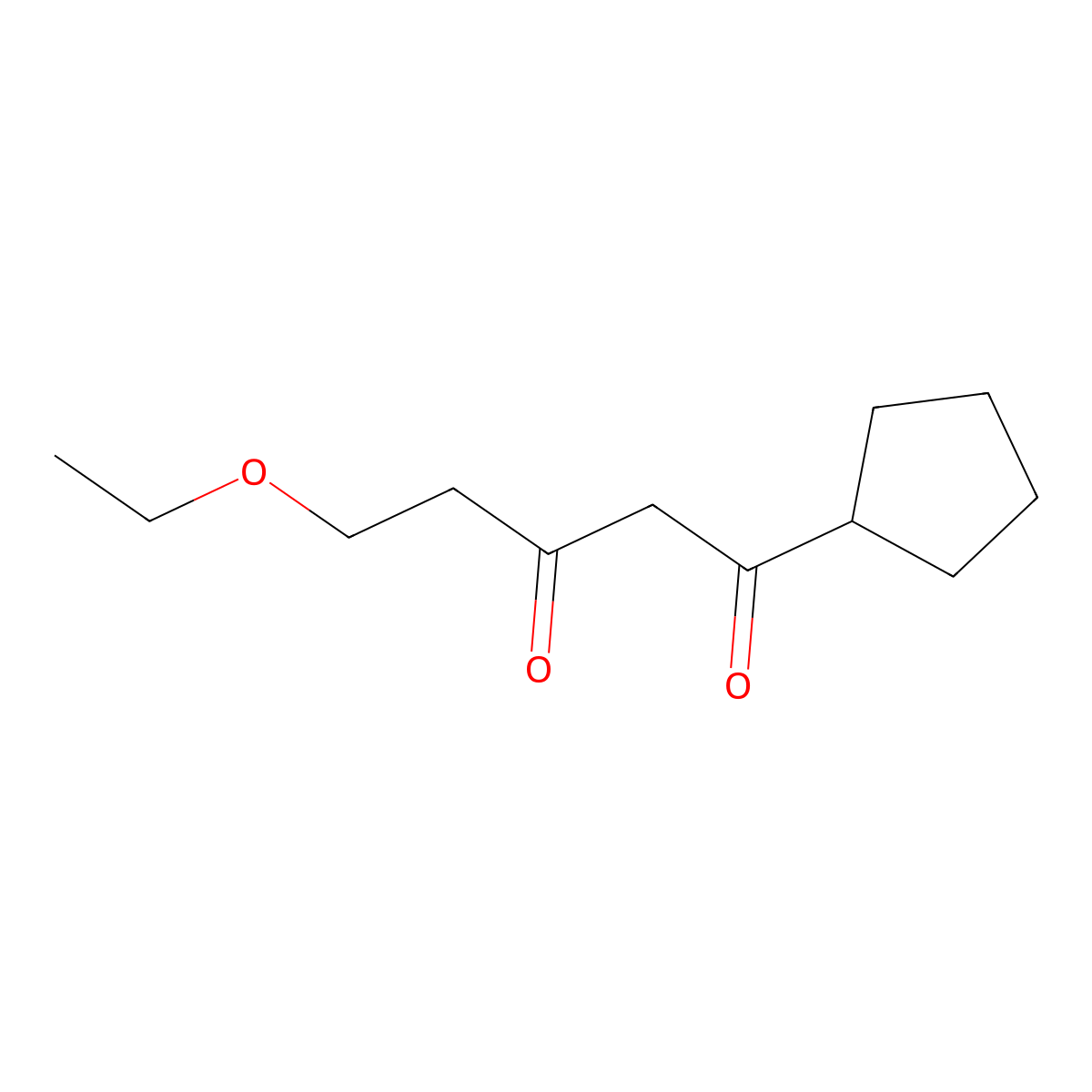 1-Cyclopentyl-5-ethoxypentane-1,3-dione molecular structure, CAS 1340276-21-2