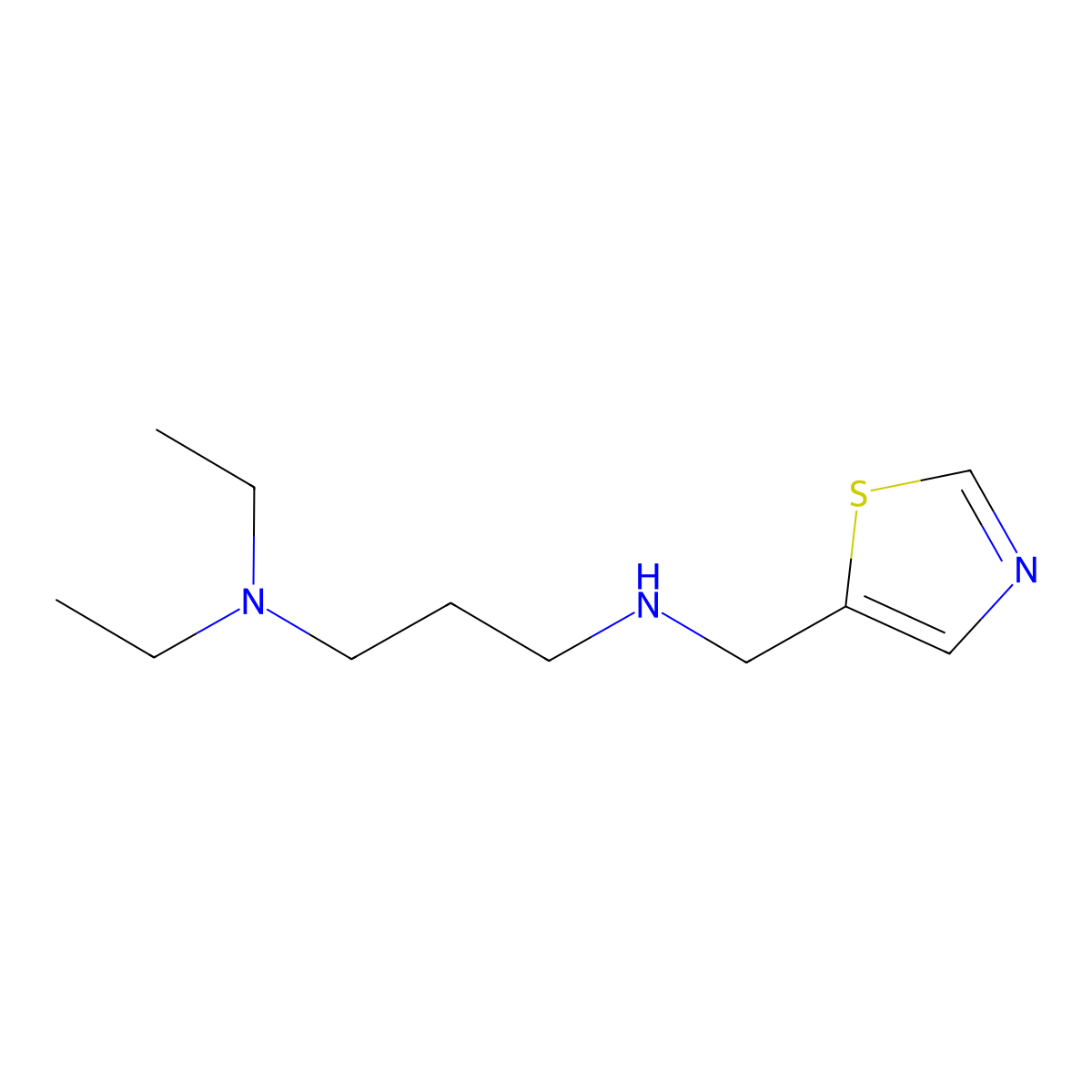 [3-(Diethylamino)propyl][(1,3-thiazol-5-yl)methyl]amine molecular structure, CAS 1340279-25-5