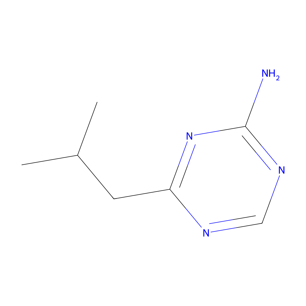 4-(iso-Butyl)-1,3,5-triazin-2-amine molecular structure, CAS 1340279-45-9