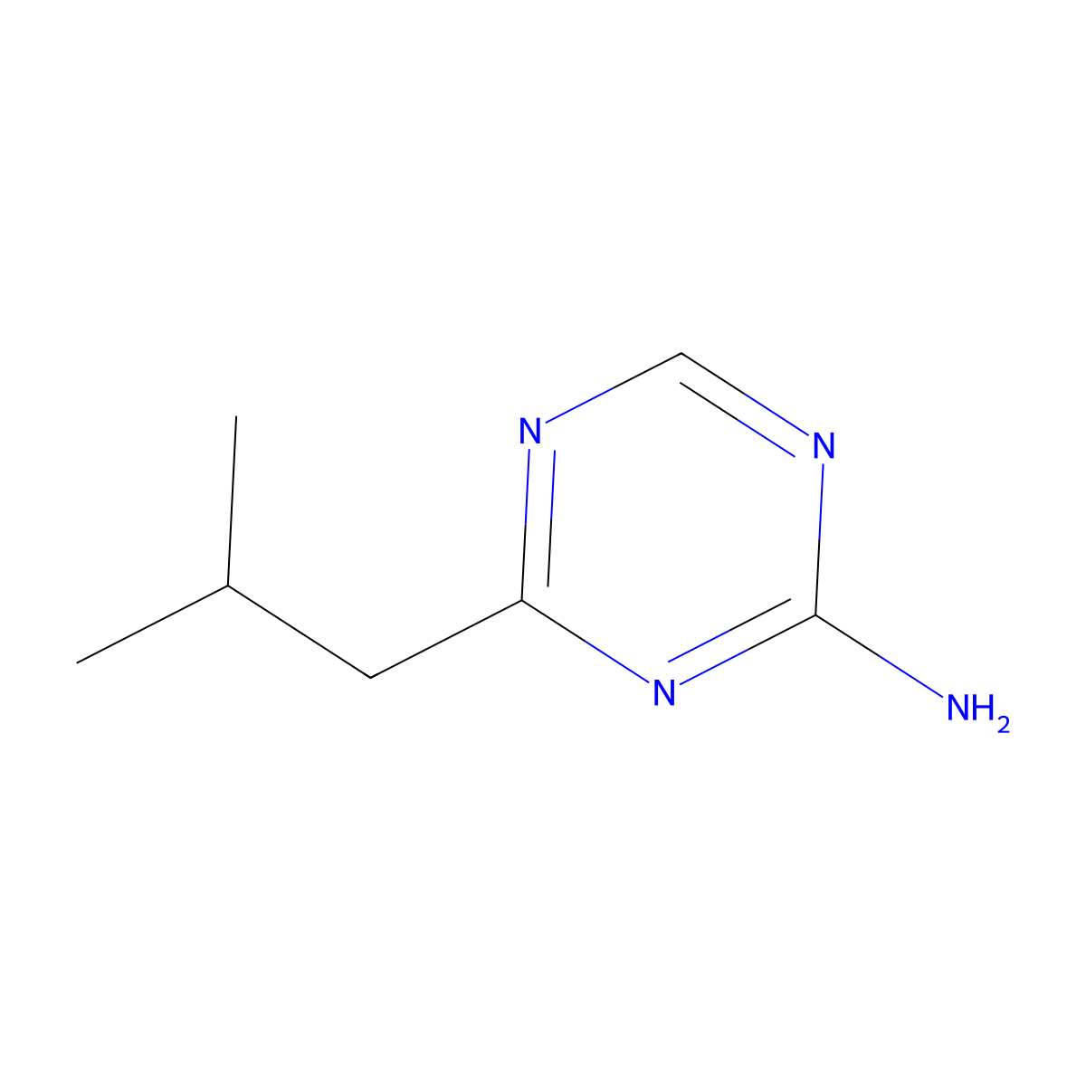 4-(iso-Butyl)-1,3,5-triazin-2-amine molecular structure, CAS 1340279-45-9