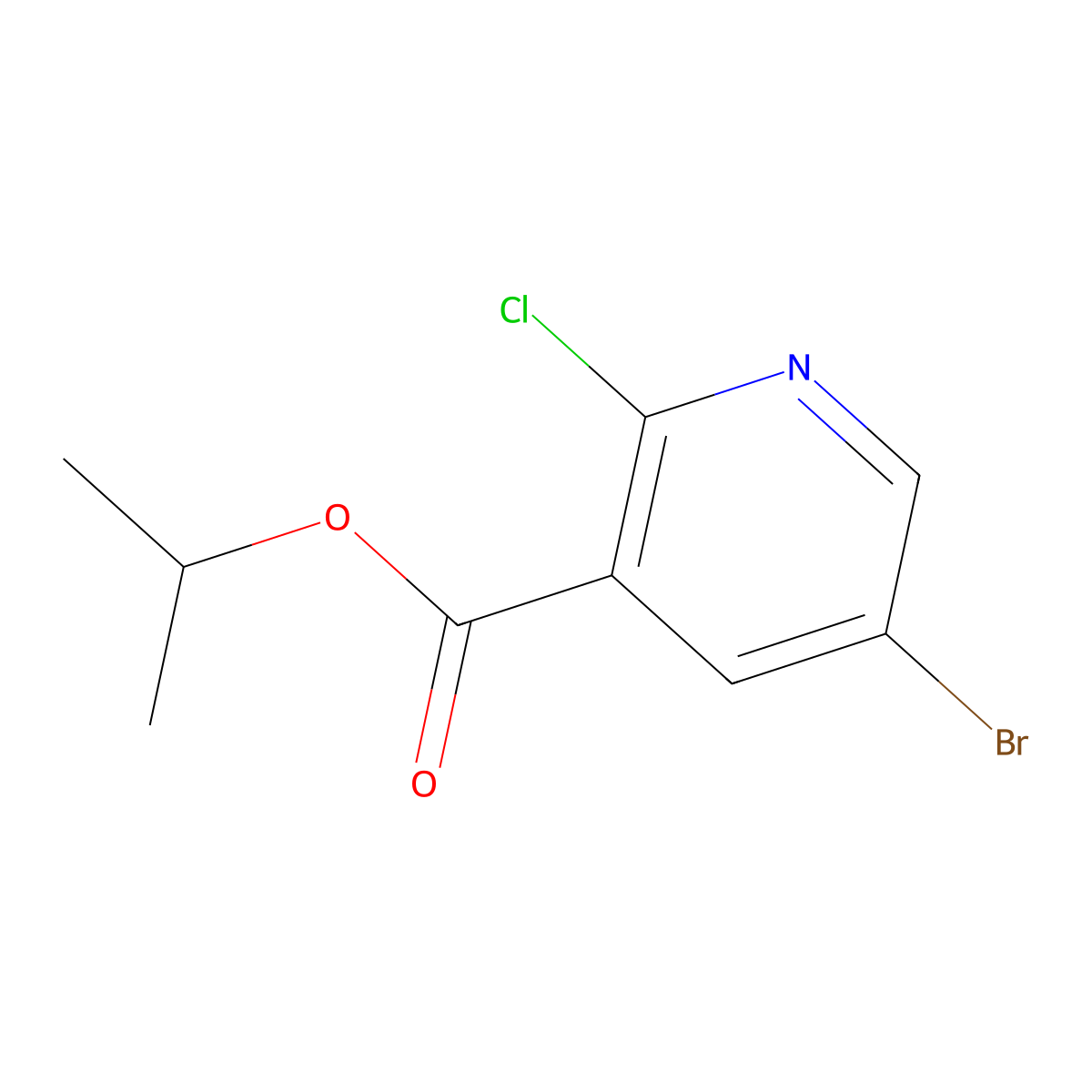 Isopropyl 5-bromo-2-chloronicotinate molecular structure, CAS 1340280-33-2