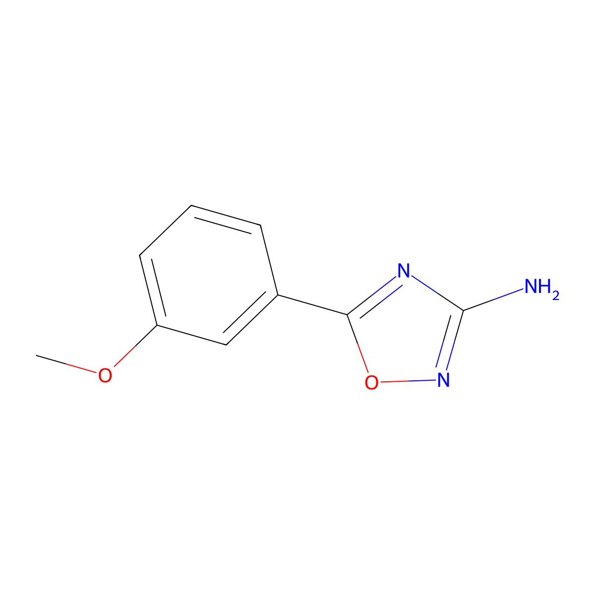 5-(3-Methoxyphenyl)-1,2,4-oxadiazol-3-amine molecular structure, CAS 1340284-34-5