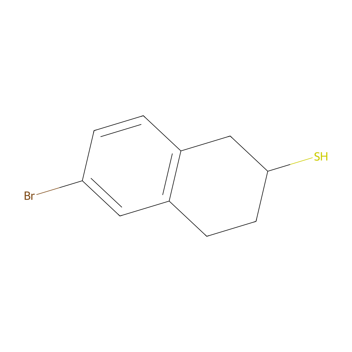 6-Bromo-1,2,3,4-tetrahydronaphthalene-2-thiol molecular structure, CAS 1340286-10-3