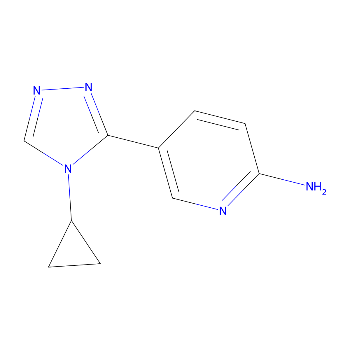 5-(4-Cyclopropyl-4H-1,2,4-triazol-3-yl)pyridin-2-amine molecular structure, CAS 1340286-52-3