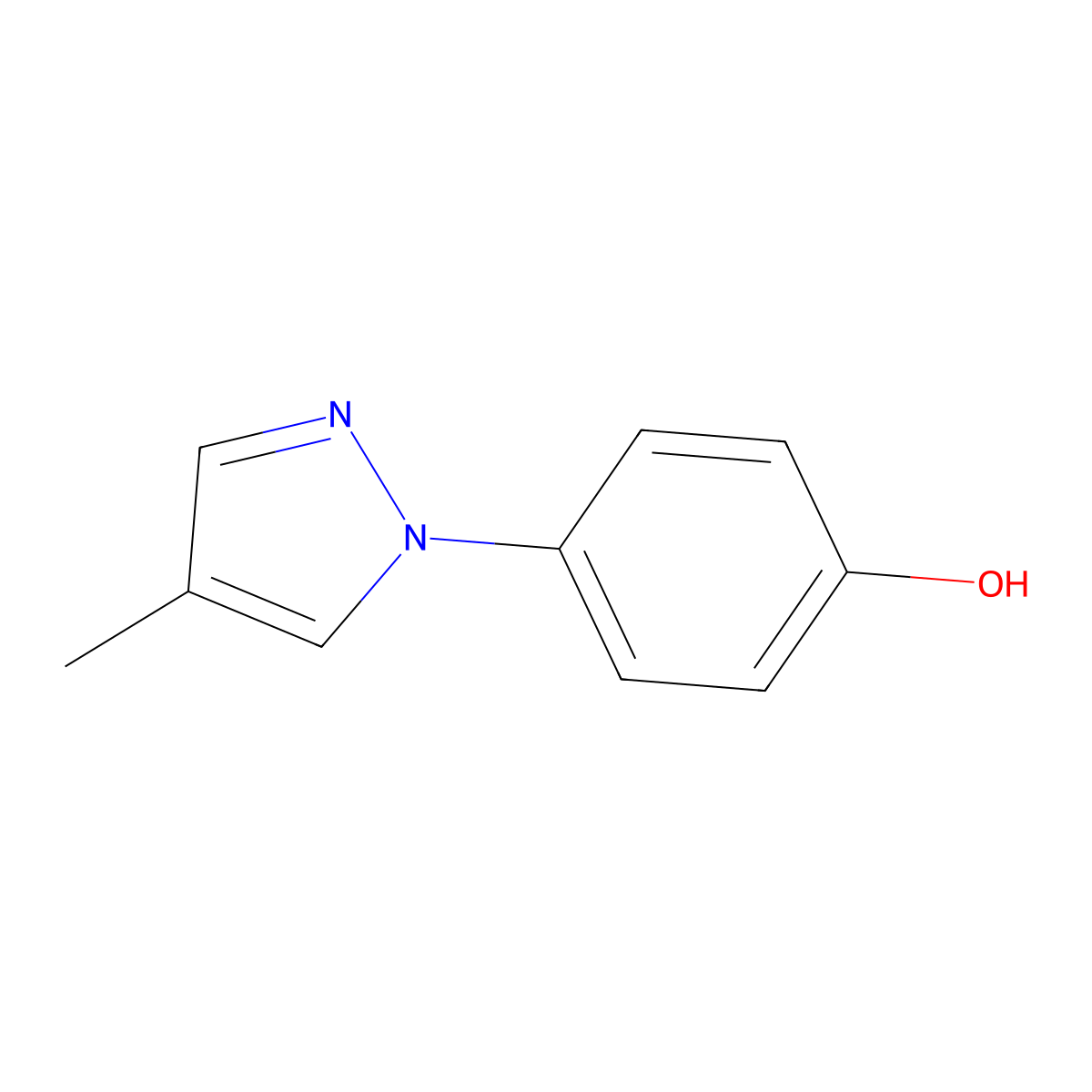 4-(4-methyl-1H-pyrazol-1-yl)phenol molecular structure, CAS 1340289-37-3