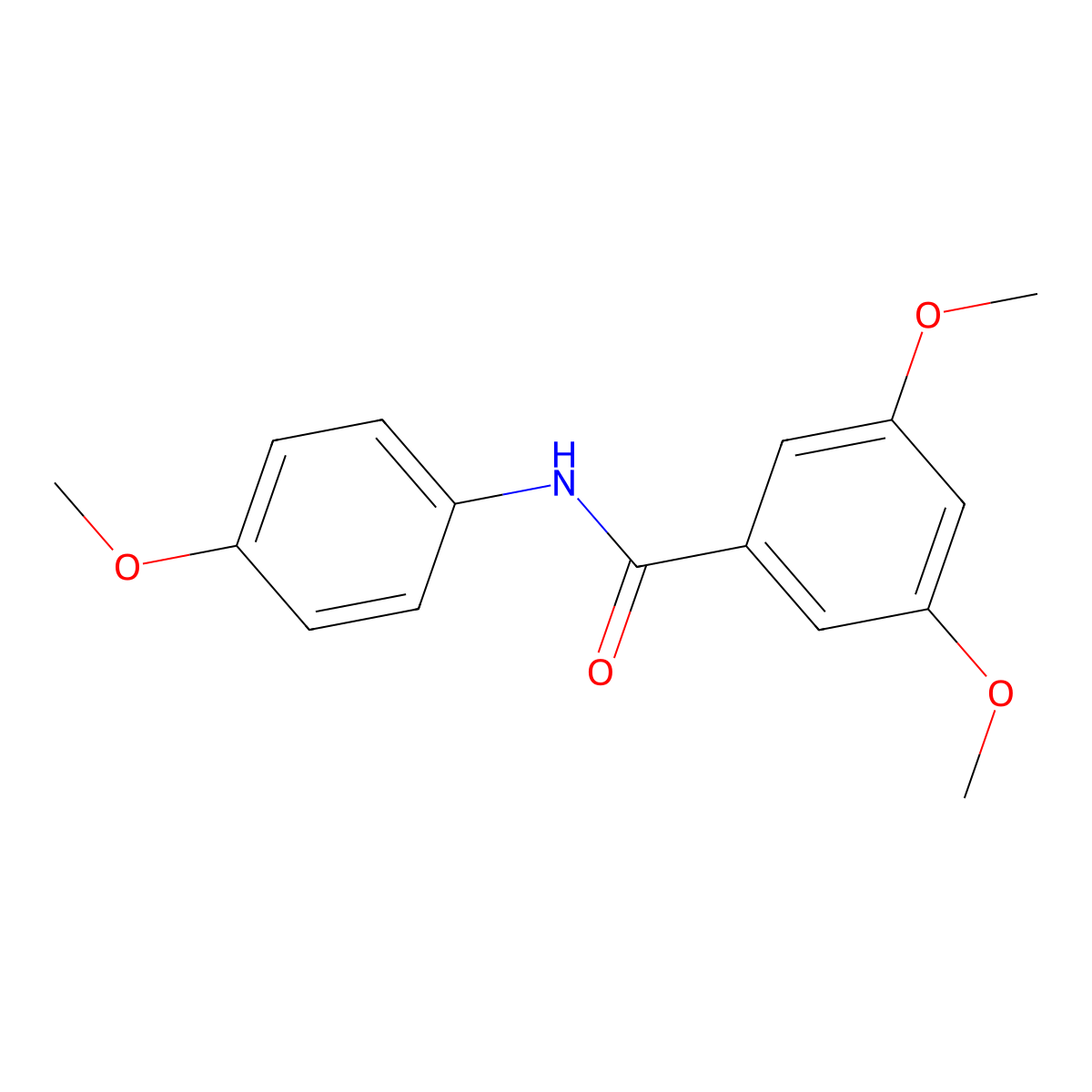 3,5-Dimethoxy-N-(4-Methoxyphenyl)Benzamide molecular structure, CAS 134029-83-7