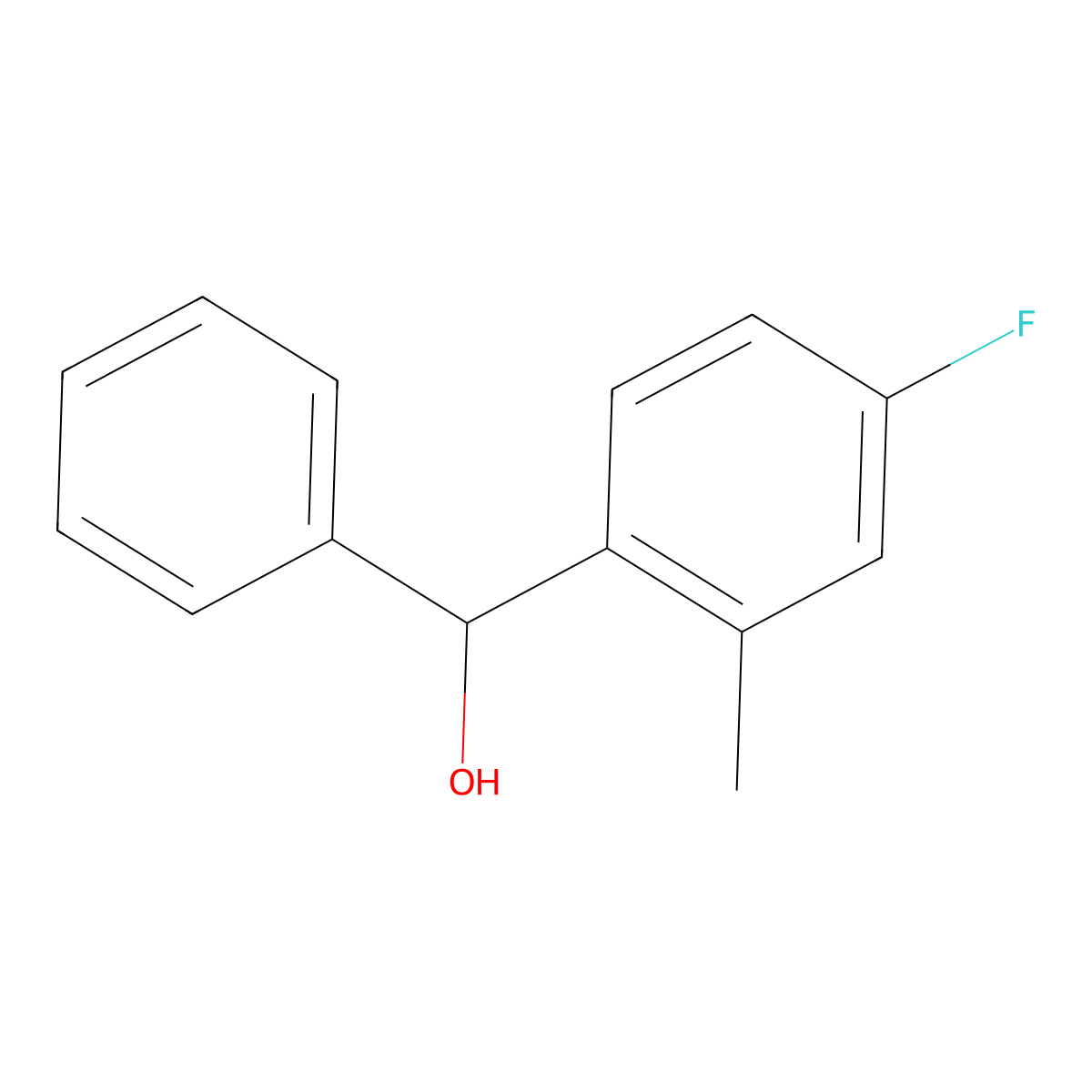 (4-Fluoro-2-methylphenyl)(phenyl)methanol molecular structure, CAS 1340291-18-0