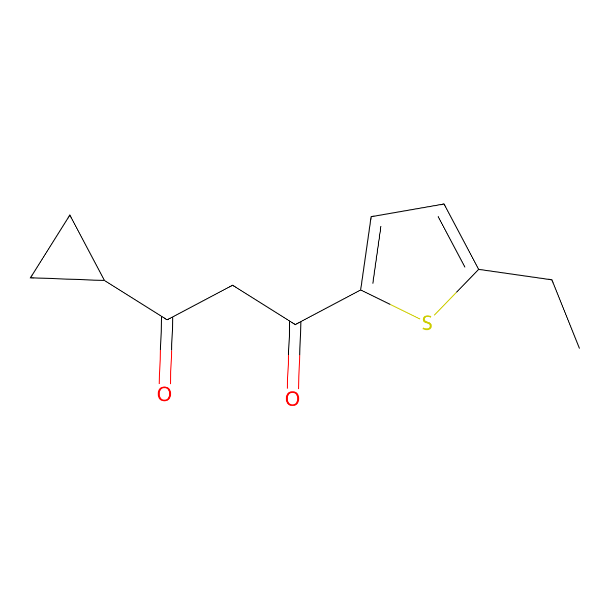 1-Cyclopropyl-3-(5-ethylthiophen-2-yl)propane-1,3-dione molecular structure, CAS 1340291-27-1