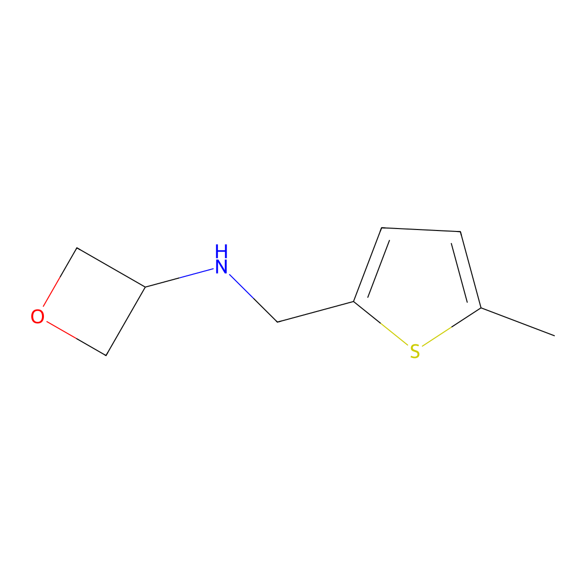 N-((5-Methylthiophen-2-yl)methyl)oxetan-3-amine molecular structure, CAS 1340291-78-2