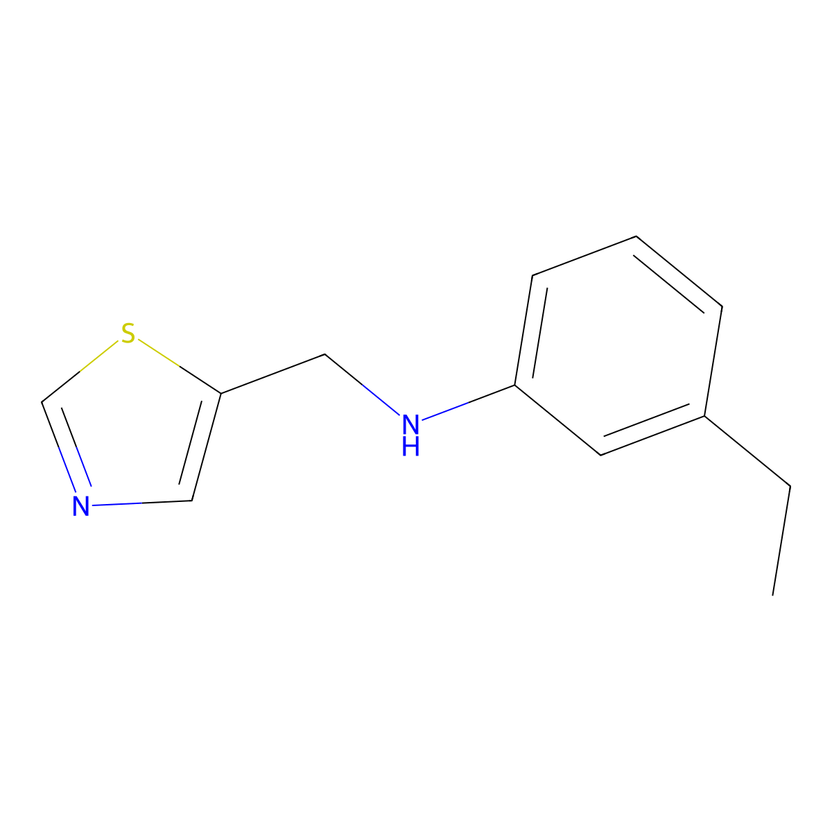 3-Ethyl-N-(thiazol-5-ylmethyl)aniline molecular structure, CAS 1340294-59-8