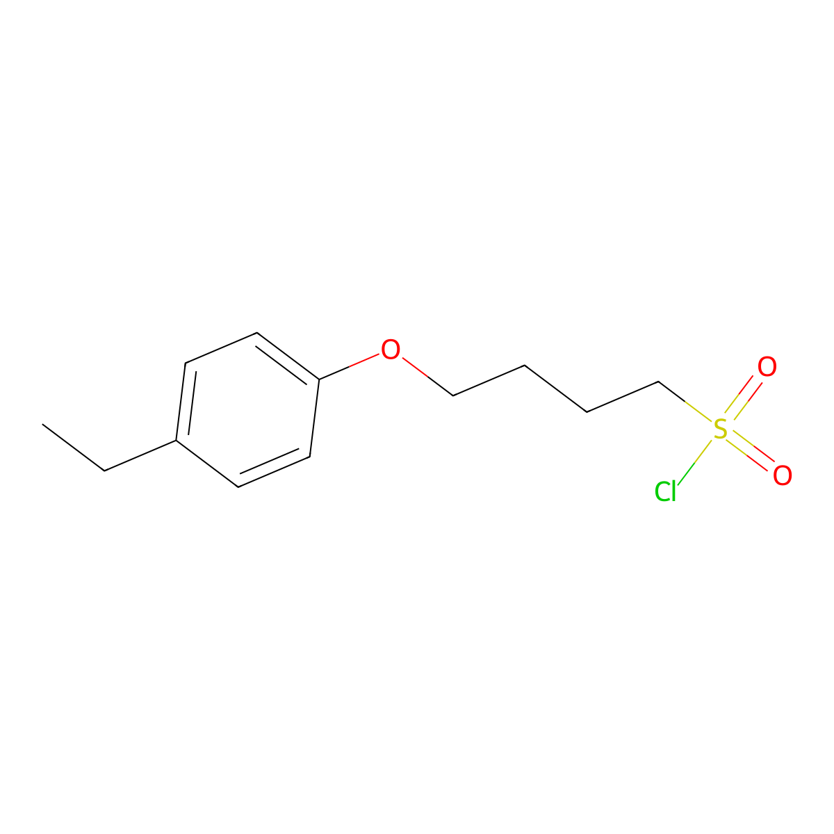 4-(4-Ethylphenoxy)butane-1-sulfonyl chloride molecular structure, CAS 1340297-76-8