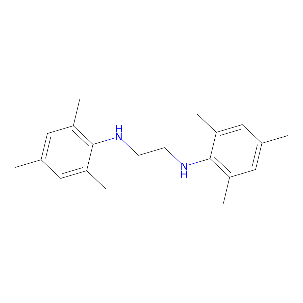 N1,N2-Dimesitylethane-1,2-diamine molecular structure, CAS 134030-21-0